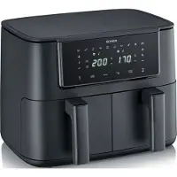 Severin FR 2463 Airfryer 8 l 2600 W Timerfunctie, Met display Zwart