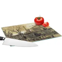 KitchenYeah Glazen Snijplank - 28x20 - Tuinrestaurant la Guinguette in Montmartre - Vincent van Gogh - Snijplanken Glas