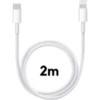 Phonillico Lightning naar USB C Kabel Wit - 2 meter - Oplaadkabel voor iPhone 12 / 12 MINI / 12 PRO / 12 PRO MAX / 11 / 11 PRO / 11 PRO MAX / SE 2022 / SE 2020