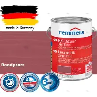 Remmers HK Lazuur 3-in-1 [plus] Roodpaars - Premium Houtbeits voor Buiten | Transparant, Sneldrogend, Oplosmiddelarm | 2,5Liter