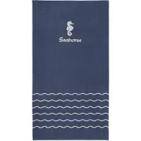 Seahorse Waves Strandlaken - 100x180 cm - Blauw