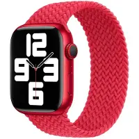 Apple Gevlochten solobandje voor de Watch | 44/45/46/49 mm - Maat 5 - (Product) Red