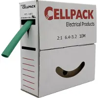 Cellpack 127064 Krimpkous zonder lijm Groen 6.40 mm 3.20 mm Krimpverhouding:2:1 10 m