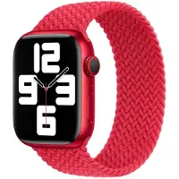 Apple Gevlochten solobandje voor de Watch | 44/45/46/49 mm - Maat 3 - (Product) Red