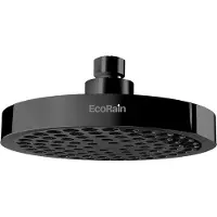 EcoRain 30% Waterbesparende Regendouchekop Josh 15 CM Rond - Hoge Druk - Universele Aansluiting - Anti-kalk Douchekop - 2 jaar garantie - Zwart