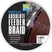 Preston Innovations Absolute Feeder Braided Line 150 M Rood 0.120 mm