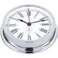 Autonautic Instrumental R175c Nautical Quartz Clock Zilver