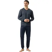 Mey Pyjama lang 'Bennison' donkerblauw