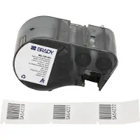 Brady M5-125-461 gelamineerde polyester labels zwart op wit 44,45 mm x 25,40 mm (origineel)