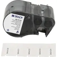 Brady M5-123-461 gelamineerde polyester labels zwart op wit 28,58 mm x 9,53 mm (origineel)