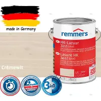 Remmers HK Lazuur 3-in-1 [plus] Crèmewit - Premium Houtbeits voor Buiten | Transparant, Sneldrogend, Oplosmiddelarm | 2,5Liter