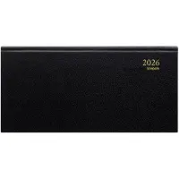Brepols agenda 2026 - BREPRINT [0.074] - LIMA - Zakagenda - 1 week op 2 pagina's - Weekoverzicht - Zwart - 16.6 x 8.1 cm