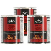 Fancy flames Vuurgel/brandgel - 3x - 500 ml - gelhaarden/vuurpotten - binnen en buiten