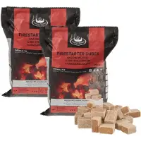 Fancy flames Aanmaakblokjes - 144x stuks - lange brandduur - vuurstarter - bbq/vuurkorf