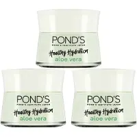 Pond’s Pond`s Aloe Vera Hydrating Jelly Moisturizer - Olievrije Moisturiser Voor een Frisse Kalmere en Zachte Stra­lende Huid - Met Vitamine E en Niacinamide - 3 x 50g