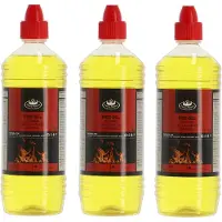 Fancy flames Vuurgel/brandgel - 3x - 1 liter - gelhaarden/vuurpotten - binnen en buiten