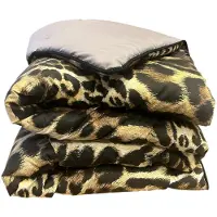 Princessdekbedden Princessdekbed - Luxe Hoesloos Dekbed 240x220 cm - 2-Persoons Lits-jumeaux - Panterprint Taupe - All Year Comfort - Wasbaar & Anti-Allergisch - Dekbed zonder Overtrek