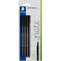 Staedtler Triplus Fineliner Zwart (4 stuks) - 0.3mm, Ergonomisch
