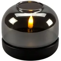 Konstsmide Glaslantaarn | 8.5 x 7.5 cm | Warm wit | Zwart |