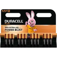 Duracell Plus AAA - alkaline batterijen - 1,5V, LR03 - 12 stuks