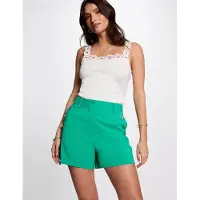MI PIACE Morgan - Loose Shorts With Buttons Emerald 251-Shakoy Green - Maat : 40
