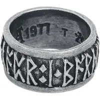 Alchemy Gothic - Gothic Ring - Schriftzeichen - voor Mannen - zilverkleurig - Maat M