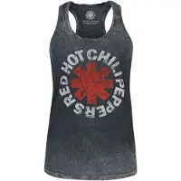 Red Hot Chili Peppers Tanktop - Distressed Logo - S tot XXL - voor Vrouwen - zwart - Maat M