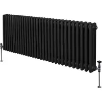 MonsterShop Traditionele 3 Kolom Radiator - 600 x 1462mm - Zwart