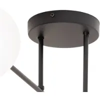 Euluna Plafondlamp Glassy, dimbaar, zwart, Woon-/ Eetkamer, Glas, Modern, plafondlamp