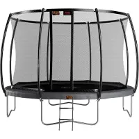 Avyna Trampoline Pro-Line 430 + Royal Class Veiligheidsnet + Ladder Grijs