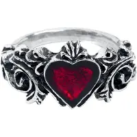 Alchemy Gothic - Gothic Ring - Betrothal - voor Vrouwen - zilverkleurig - Maat S