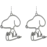 Snoopy Oorbellen - Snoopy - zilverkleurig - Maat Standard