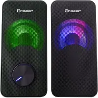 Tracer TRAGLO46366 Luidsprekers 2.0 Loop RGB USB, PC-luidspreker, Zwart