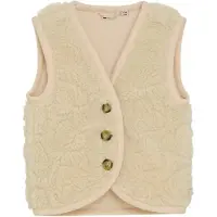 Daily7 teddy gilet ecru Effen - maat 98/104 | Gilet van