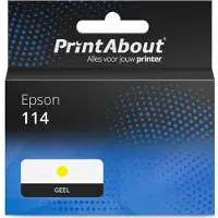 PrintAbout Inktcartridge 114 (C13T07B440) Geel geschikt voor Epson