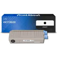 PrintAbout Huismerk OKI 44318608 Toner Zwart