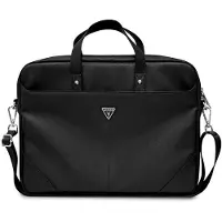 GUESS Torba GUCB15PSATLK 16" czarny/ zwart Saffiano Driehoek Logo (16"), Laptoptas, Zwart