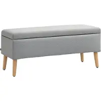 HOMCOM -Sitzbank-Polyester, Kautschukholz-110L x 39B x 45H cm-Grau