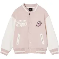 The Rolling Stones Rolling Stones bomberjack voor meisjes lichtroze