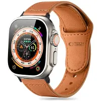 TechProtection Leren Apple Watch 49 / 46 / 45 / 44 Mm Bandje Bruin