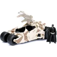 Jada Batman The Dark Knight Diecast Model 1/24 2008 Batmobile Camo with figure