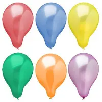 Papstar Ballon Mettalic Assorti - 6 stuks