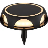 Globo LED lamp op zonne-energie 36506, grondspies, wandlamp, zwart, aluminium 36506, zwart, Aluminium, Solar buitenverlichting