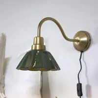PR Home Wandlamp Ester, groen, Woon-/ Eetkamer, metaal, Vintage, wandlamp