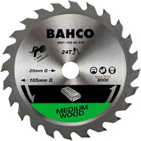 Bahco Cirkelzaagblad | hardmetaal tanden | voor snoerloze machines | voor hout | 24 TPI | 10 mm x 136 mm - 8501-136-10-24C