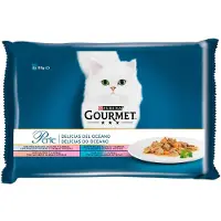 Purina Gourmet Perle Delicatessen Vis Oceaan Doos 4x85g Katten Snack 12 Eenheden