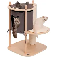 Catit Vesper Klein kattenhuis, bruin. Bruin, één maat