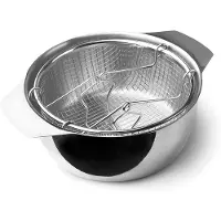 Ibili pan met mandje en deksel, roestvrij staal 18/10, 20 cm, 2 liter, zilverkleurig