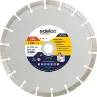 Edelco U3 Universele Bouwdiamantschijf 300x25 Mm