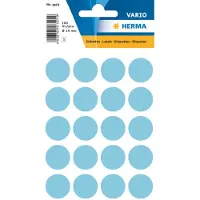 Herma Multipurpose-etiketten, Ø 19 mm, rond blauw, permanent hechtend, om met de hand - 20 stuks